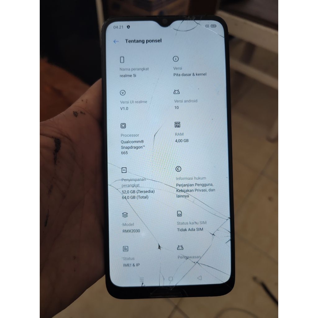 Realme 5i minus