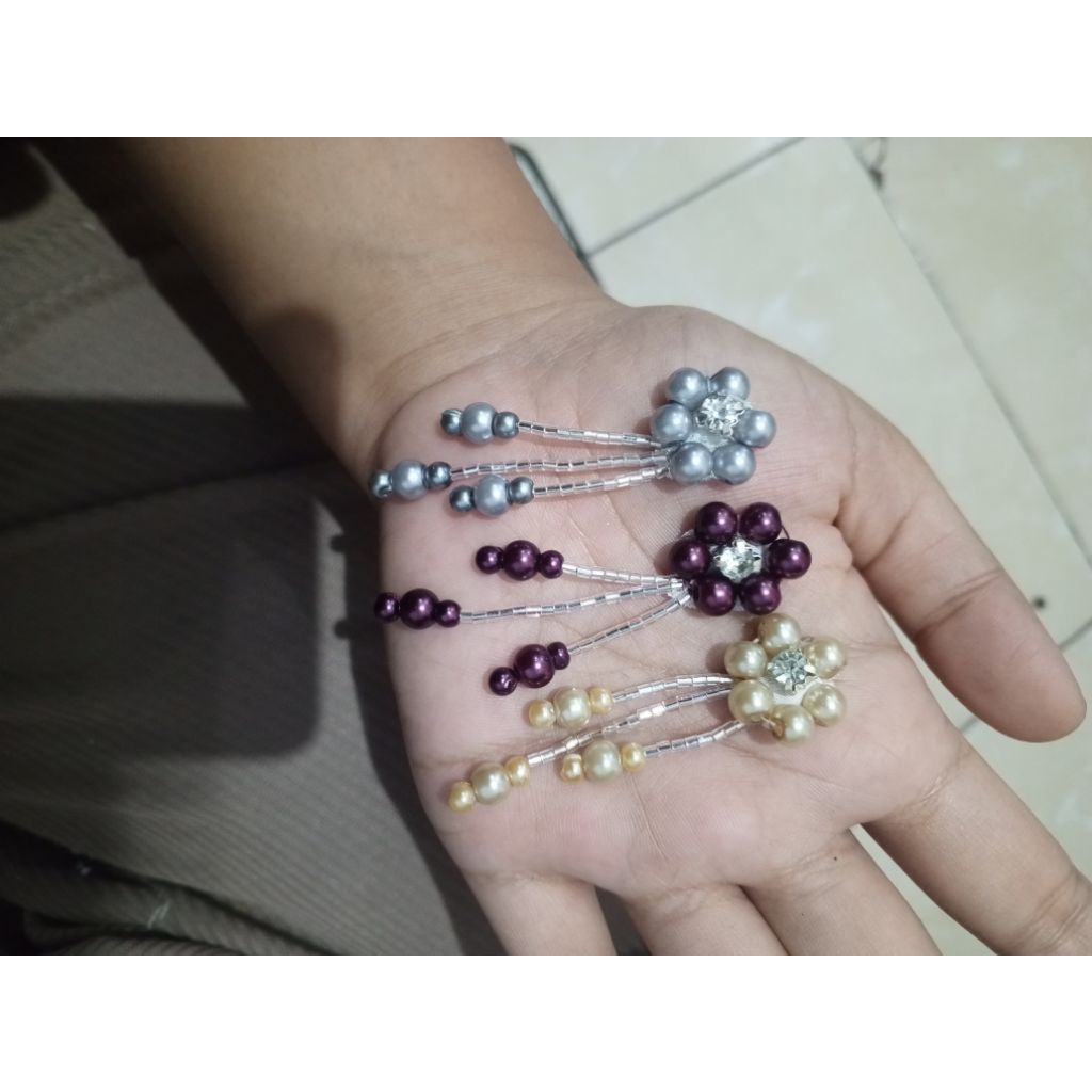 Payet juntai/Payet instant/Payet bunga isi 3 pcs