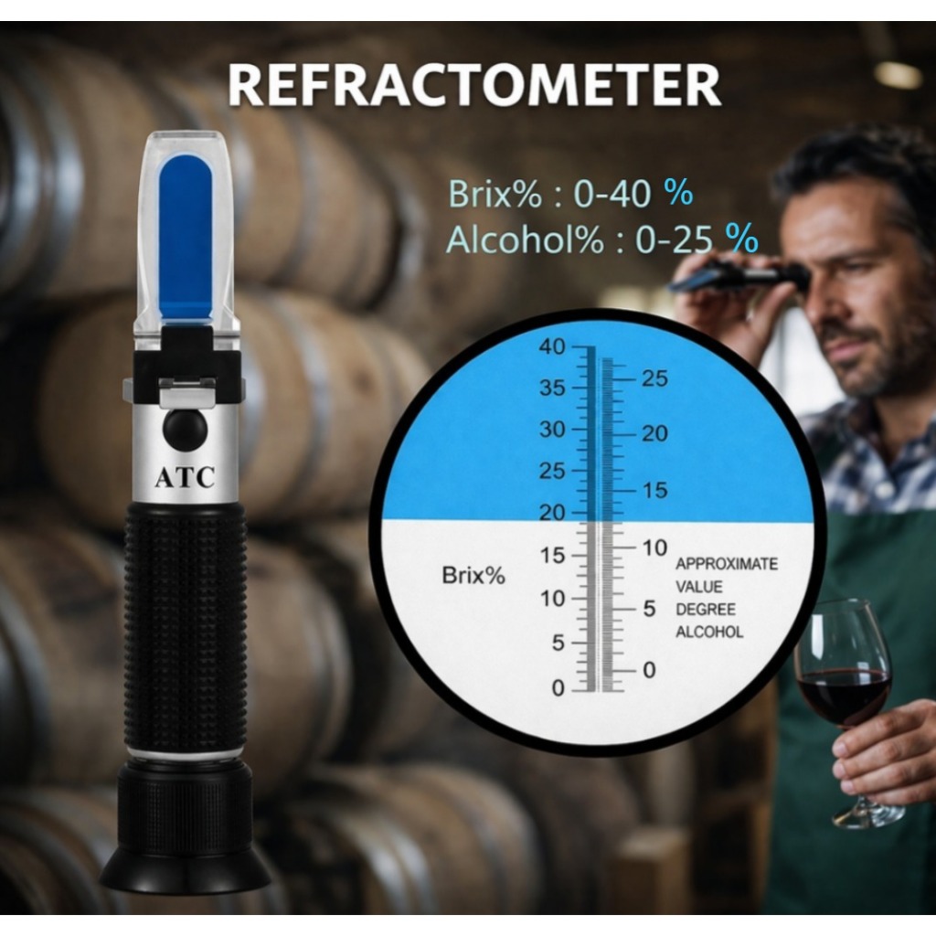 refractormeter alkohol / alat ukur kadar alkohol wine / soju / sake