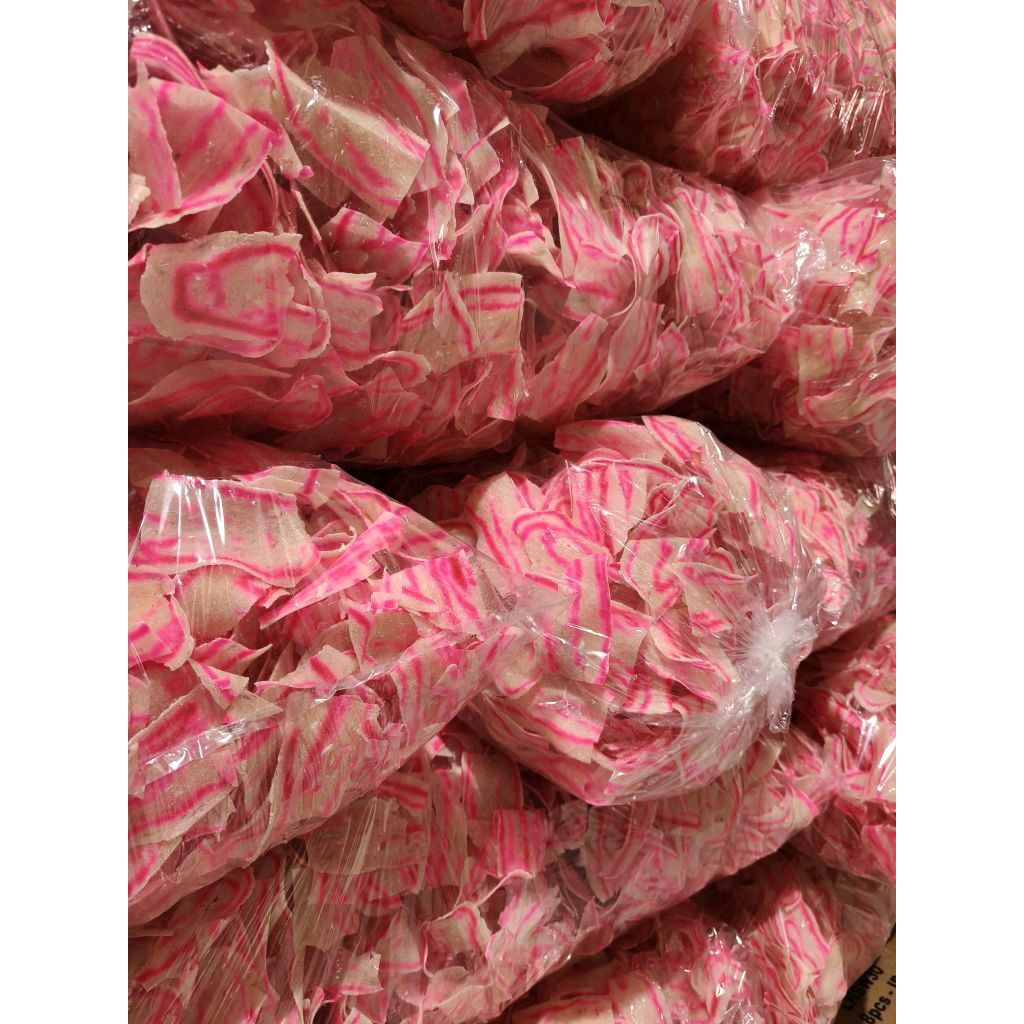 krupuk singkong loreng mentah krupuk merah putih krupuk pohong enak murah