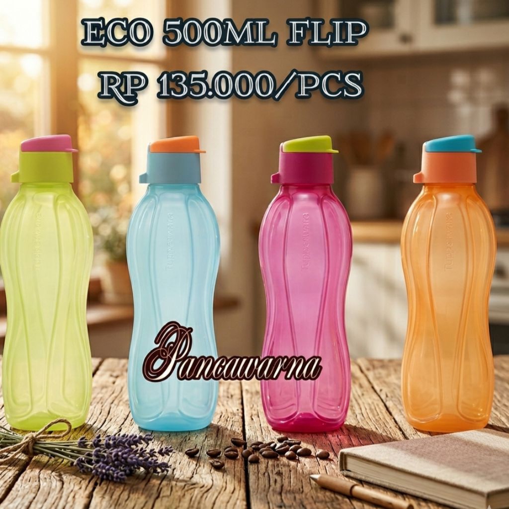 Eco 500ml flip Tupperware botol minum eco bottle 500 ml