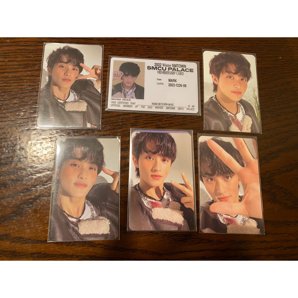 NCT Mark smcu palace winter album guest ver, membership, Ar ticket, 4x6 photo, magnet (photocard onl