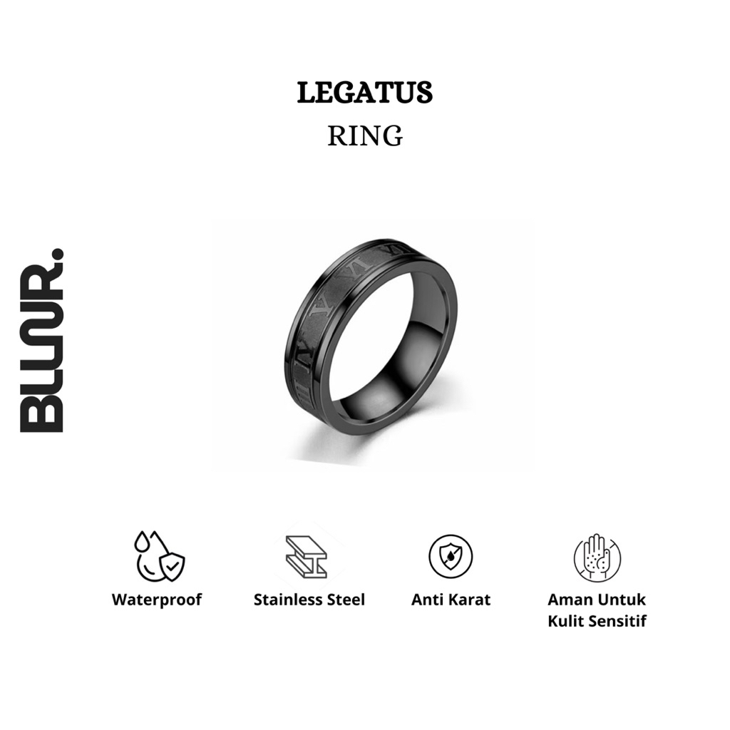 BLLNR - LEGATUS cincin pria keren, cincin stainless, cincin murah, kualitas import