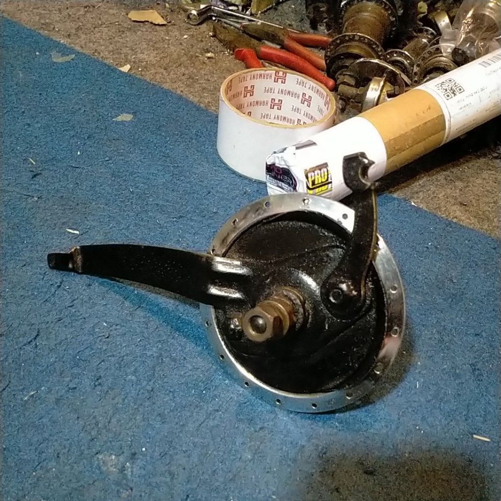 rem tromol depan sepeda onthel tua original anggland