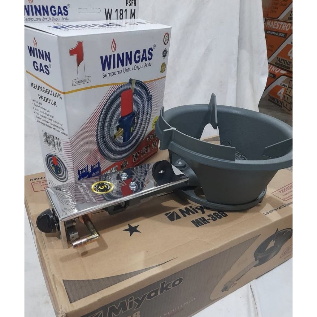 Kompor miyako mh 388Tekanan tinggi Set selang regulator tekanan tinggi psfr w181 m Barang baru
