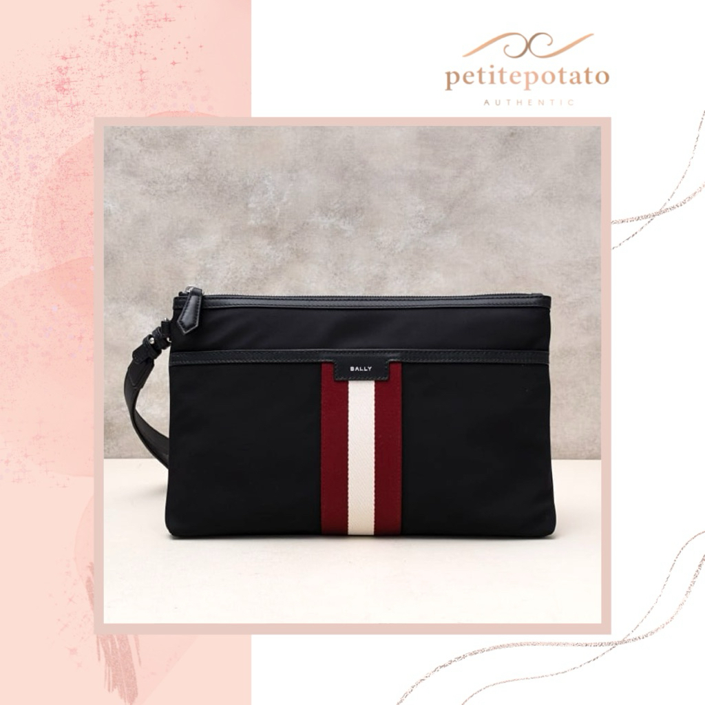 TAS BRANDED PRIA BALLY CODE POUCH NYLON / CLUTCH