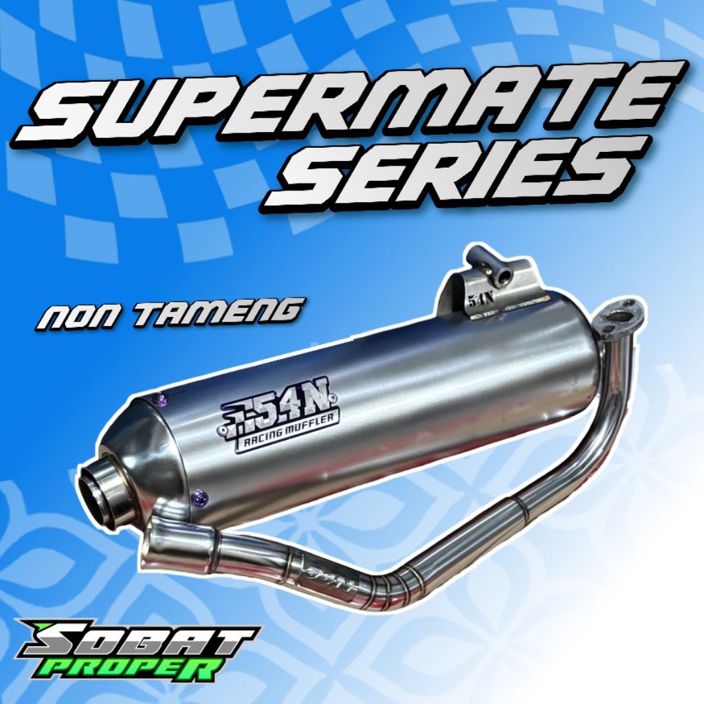 KNALPOT 54N RACING MUFFLER SUPERMATE SERIES NON TAMENG VARIO, BEAT, AEROX NEW NMAX NEW