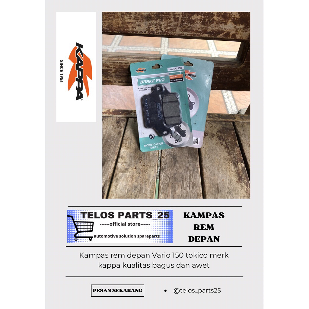 Kampas rem depan Kappa Vario 150 genio kaliper tokico