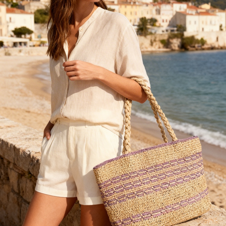 Vintage Raffia Fibers bag