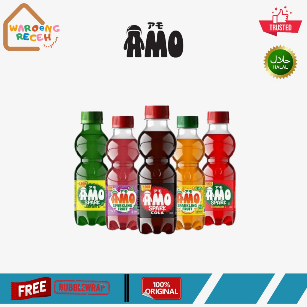 Minuman Nabati AMO CSD Lemon Strawberry Cola Orange Anggur 200 ML