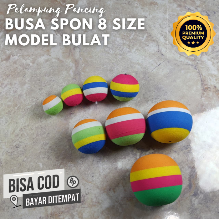 Pelampung Pancing Busa Bolong Tengah | Model Bulat | Kumbul Spon Gabus