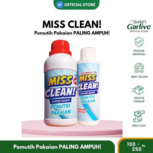 MISSCLEAN Cairan Pemutih Pakaian Ampuh 250ml