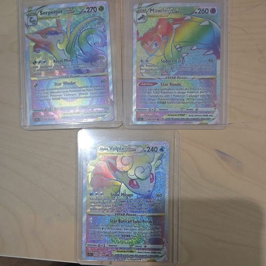 Pokemon HR (Serperior, Mawile, Alolan Vulpix) Arkana Memuncak Indonesia Pokemon TCG