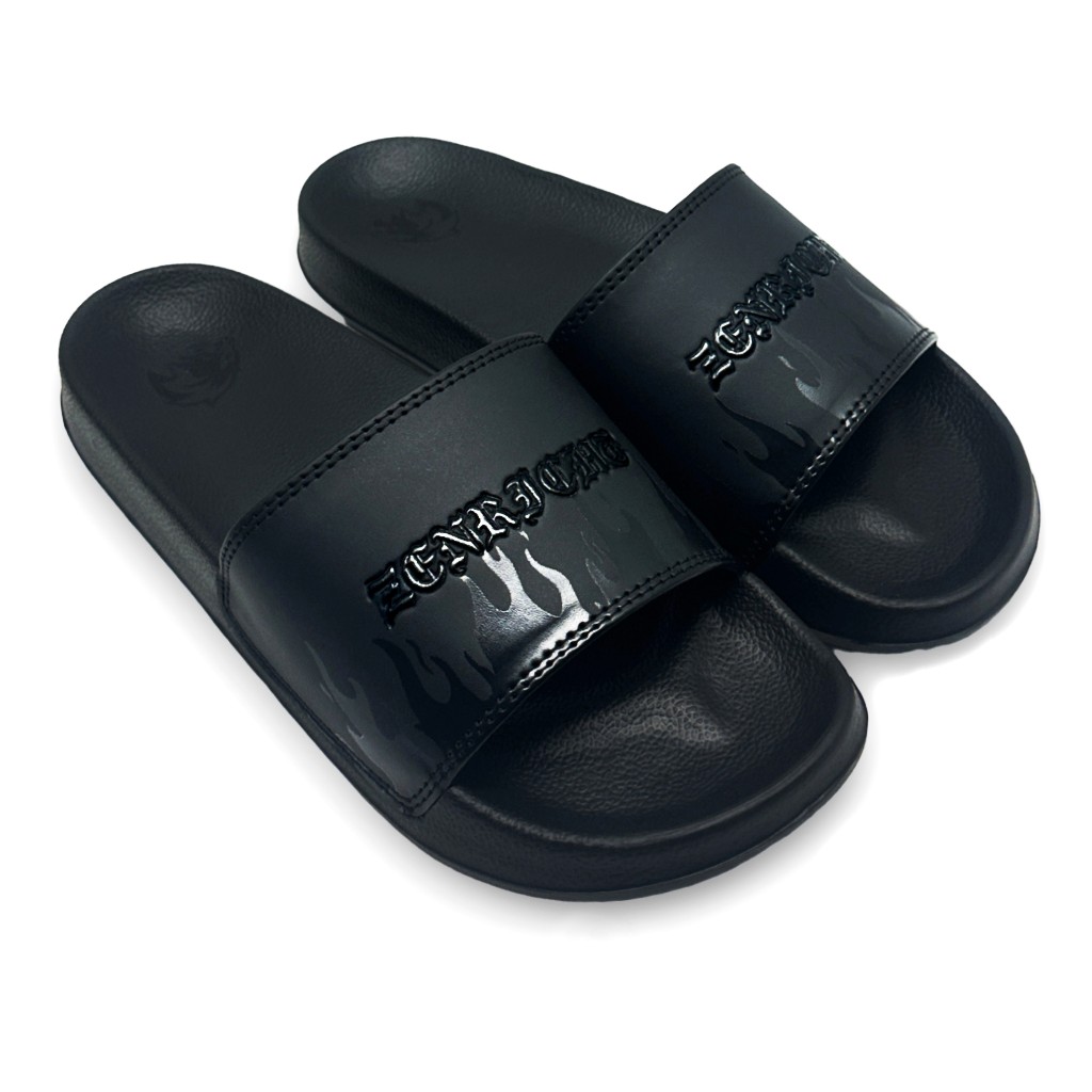 Zenricht - Sendal Slop Pria Zfull Black - Hitam