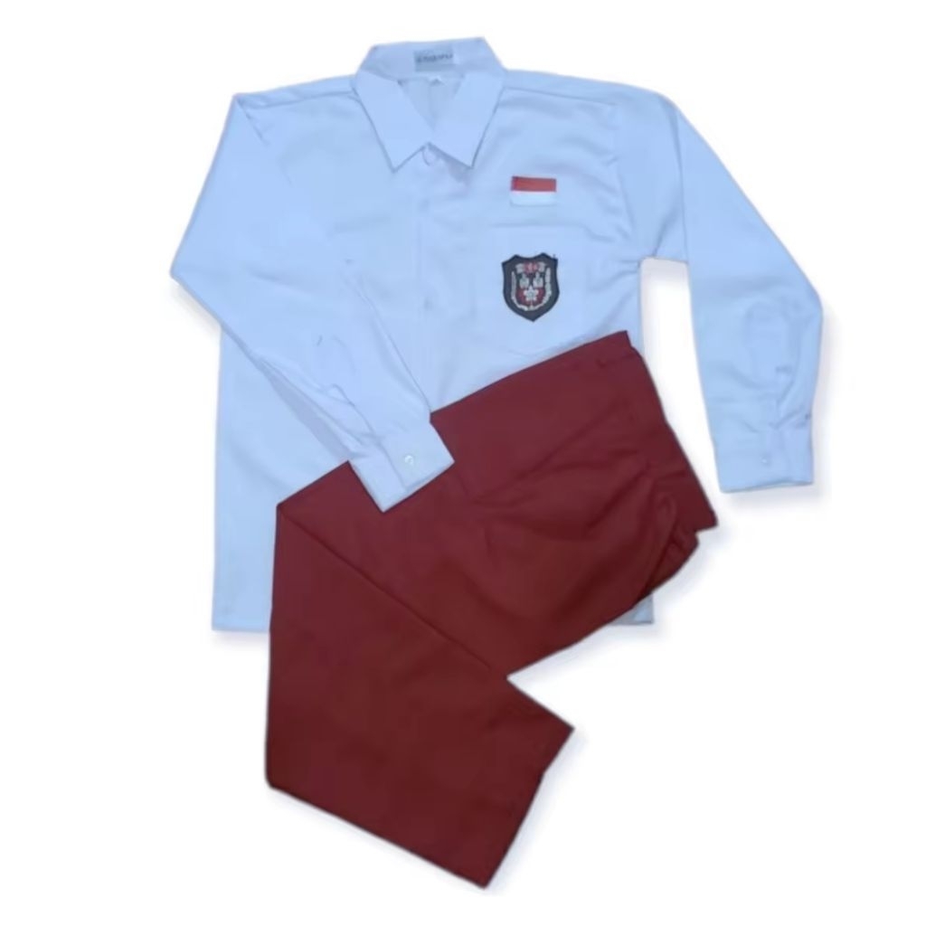 seragam sekolah sd merah putih panjang//seragam merah putih panjang sd kelas 1-6//setelan seragam me