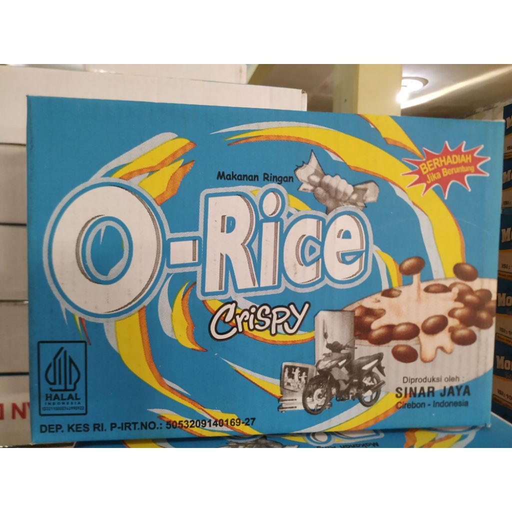 Snack Berhadiah O-Rice Crispy Ciki Berhadiah Isi 40 Bungkus