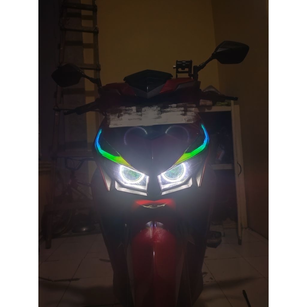 PROJIE BILED VARIO LED OLD 125 150 LED OLD 1 SET DAN SAKLAR PNP TANPA RUBAH KABEL BAWAAN MOTOR