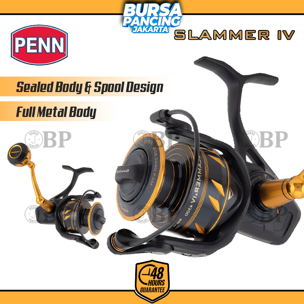 Penn Reel Spinning Slammer IV 8+1BB 2500 - 10500 IPX6 Sealed Full Metal Body Saltwater