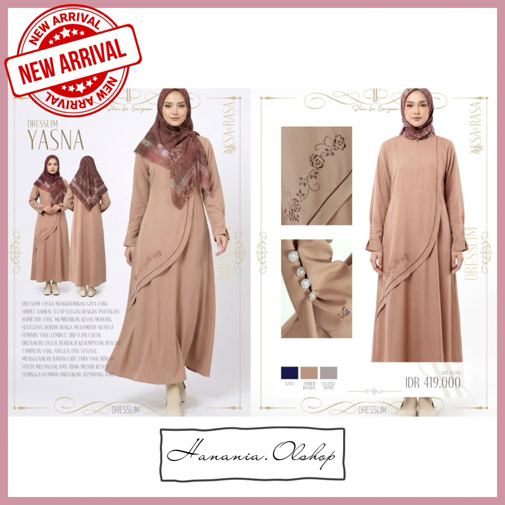 DISKON RABBANI - NEW ARRIVAL Dresslim Yasna Rabbani | gamis rabbani | gamis polos | dress rabbani | 
