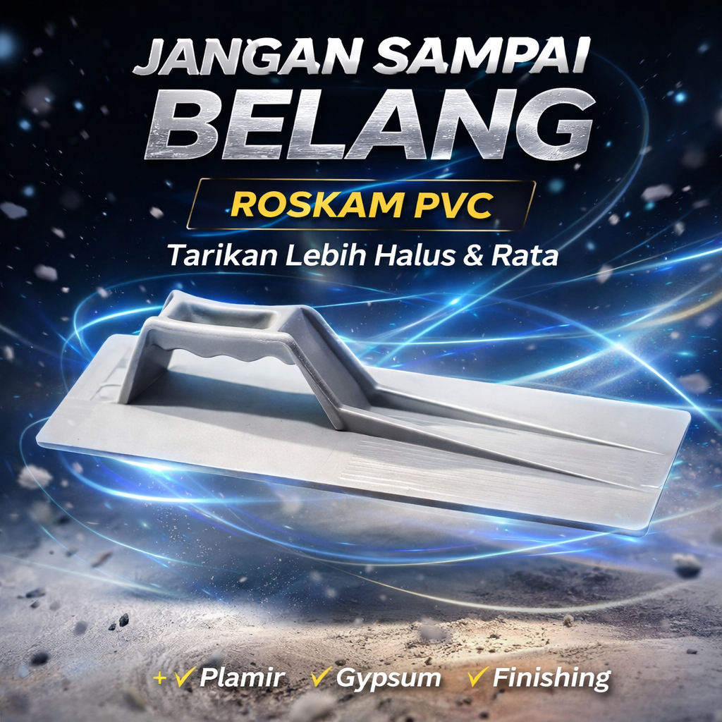 Roskam PVC Kotak Hitam & Putih | Alat Acian & Plester Tembok Presisi