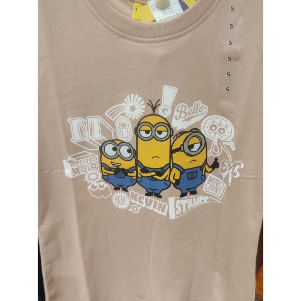 Character T Shirt Print Minion Anak Laki Laki Size 5 - 15+ By MATAHARI STORE