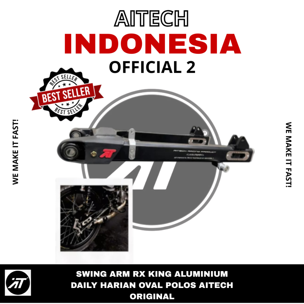 Swing Arm Rx King Aluminium Daily Harian Oval Polos Non Coak Aitech / Swing Arm Rx King Aitech Origi