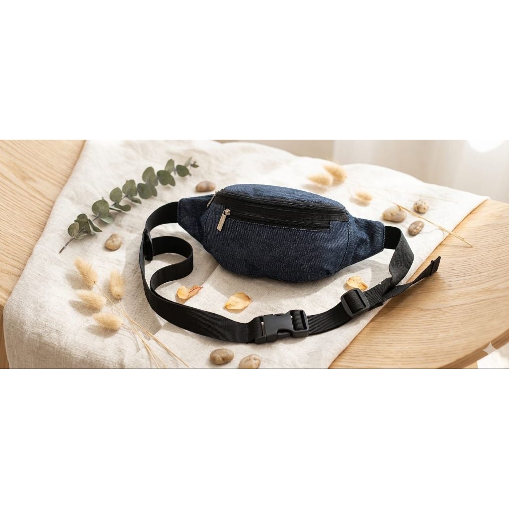 Tas Selempang Denim / TAS WAISTBAG PRIA / TAS DENIM / TAS BAHU