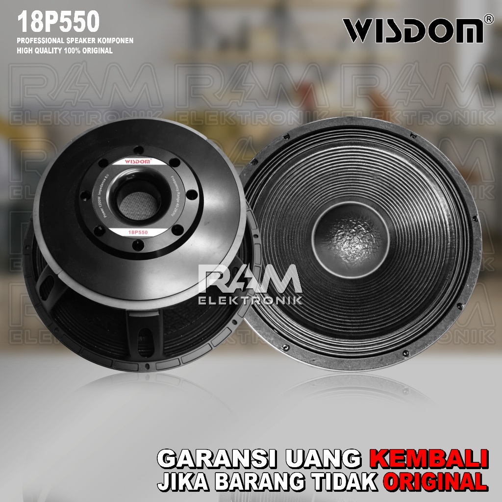 Komponen Speaker 18 Inch WISDOM 18 P550 | 18P550 Coil 5 Original