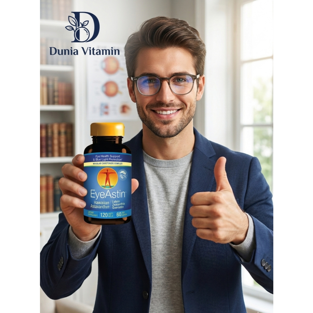 BioAstin EyeAstin Hawaiian Astaxanthin, Contains 120 Softgel, Menunjang Kesehatan Penglihatan dan Fu
