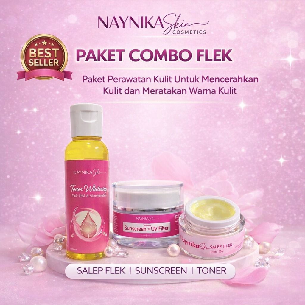 PAKET COMBO FLEK SUNSCREEN, TONER, CREAM FLEK
