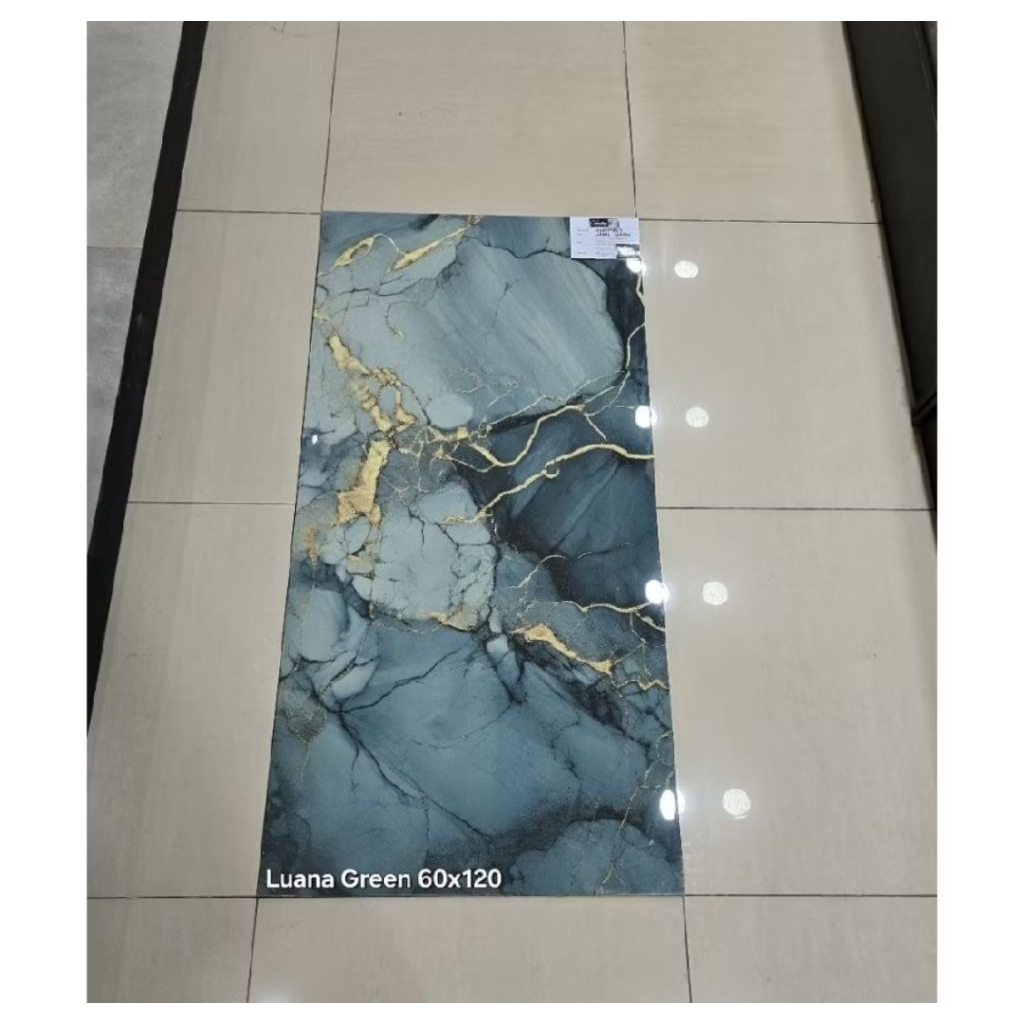 Granit lantai dinding 60x120 Luana Green Glazed Polished