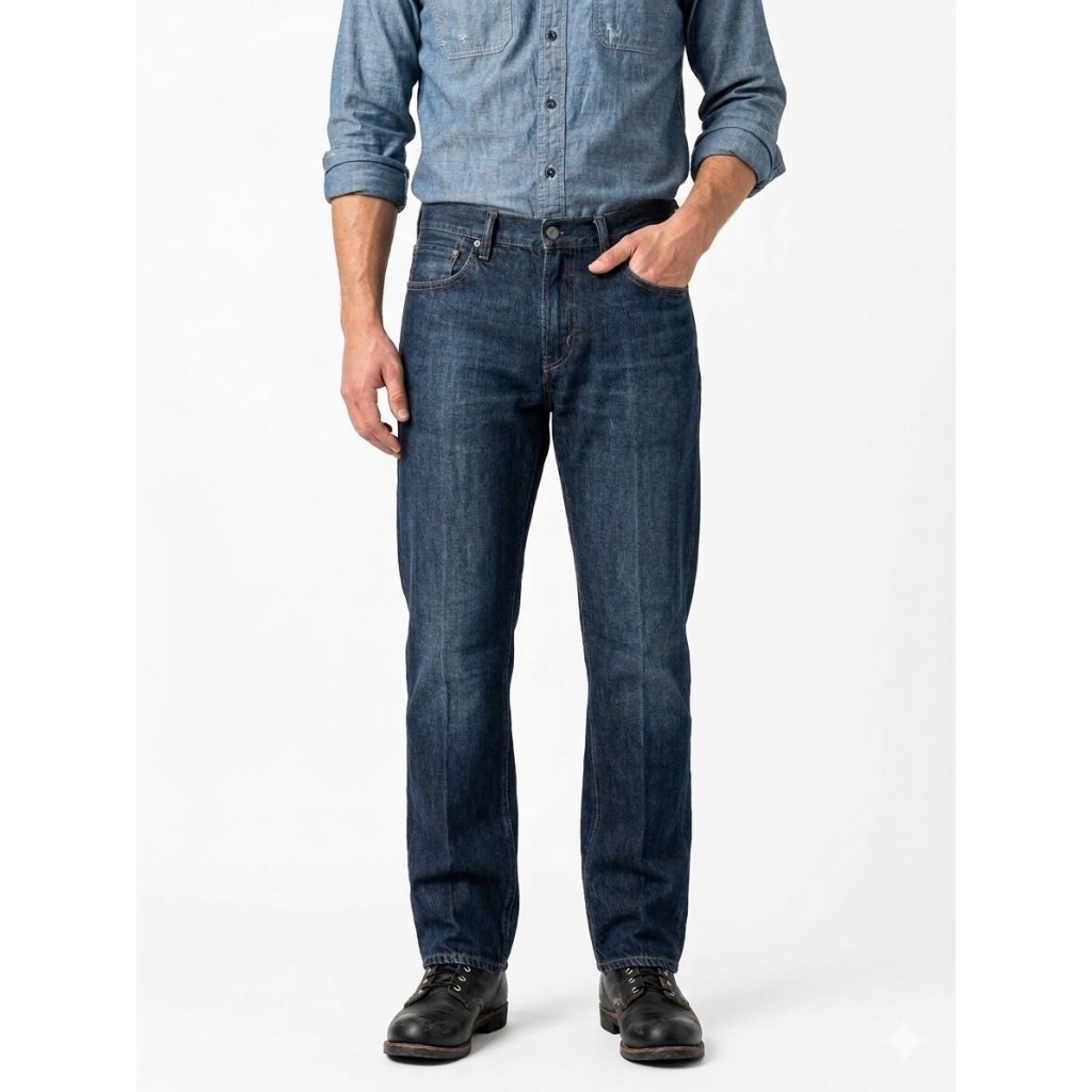 GAP DENIM SLIM STRAIGHT DARK INDIGO BLUE JEANS (32)