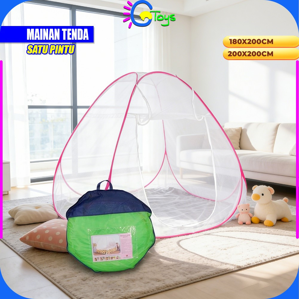 CR-M345 Mainan Tenda Anti Nyamuk Kelambu Tidur Lipat Bayi UK 180x200 / Kelambu Lipat Anti Nyamuk Ana