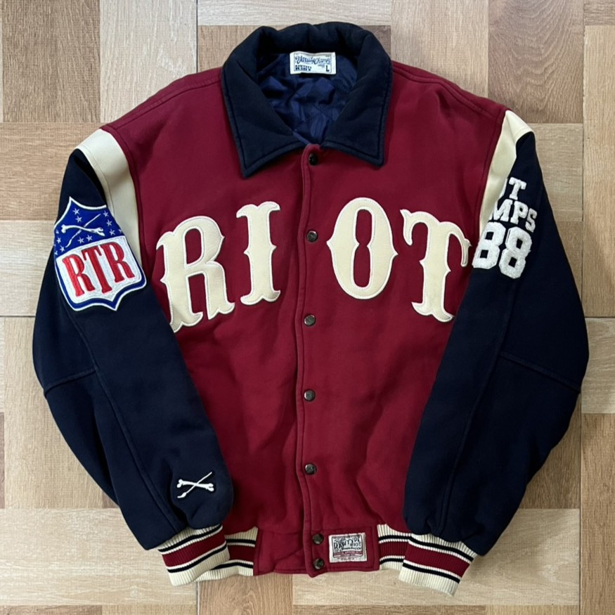 Jaket Rawtype Riot Rawtyperiot RTR Varsity Champ Tomcats 2 Fullset Size L