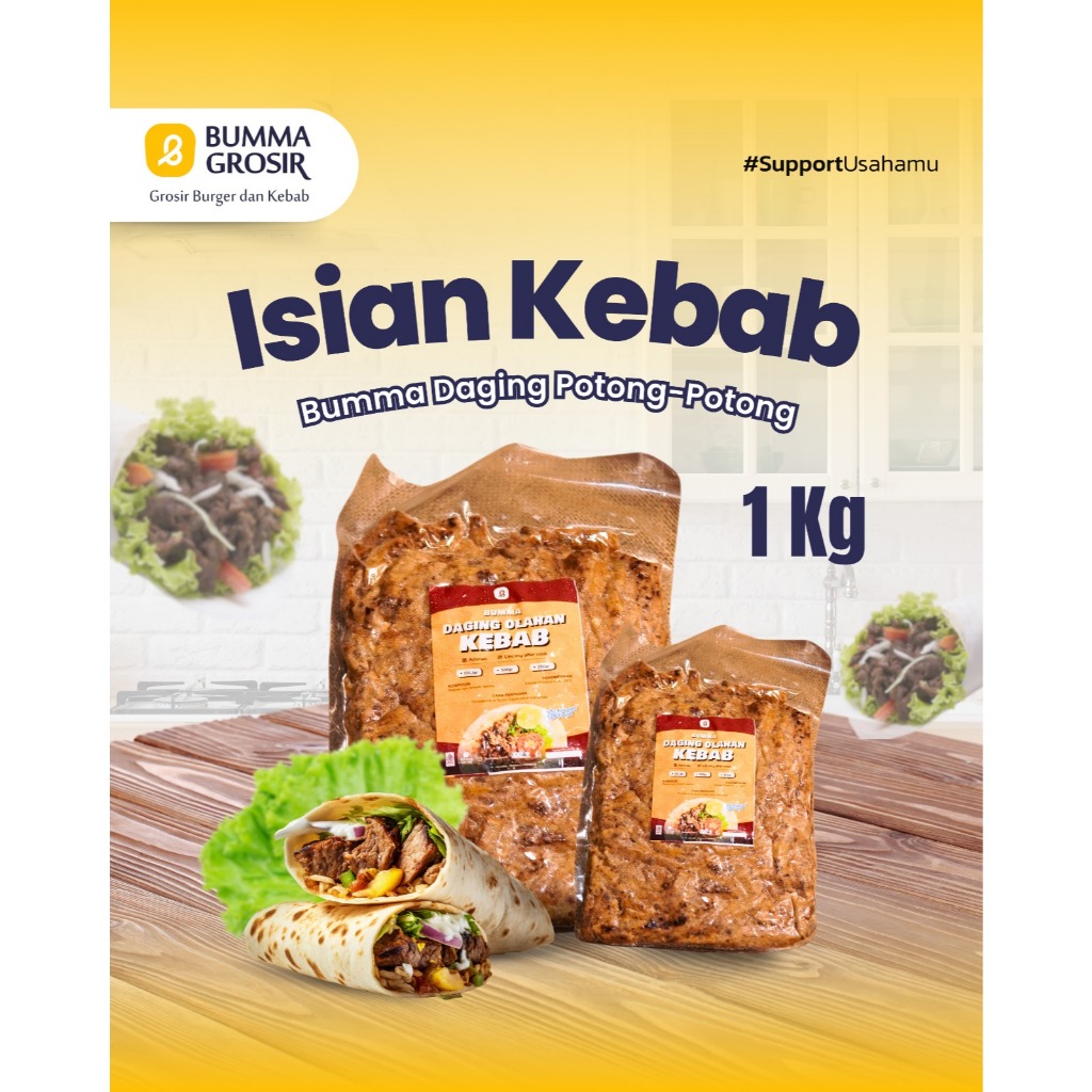 Daging kebab potong 1kg – Daging Sapi Olahan – Cocok Kebab