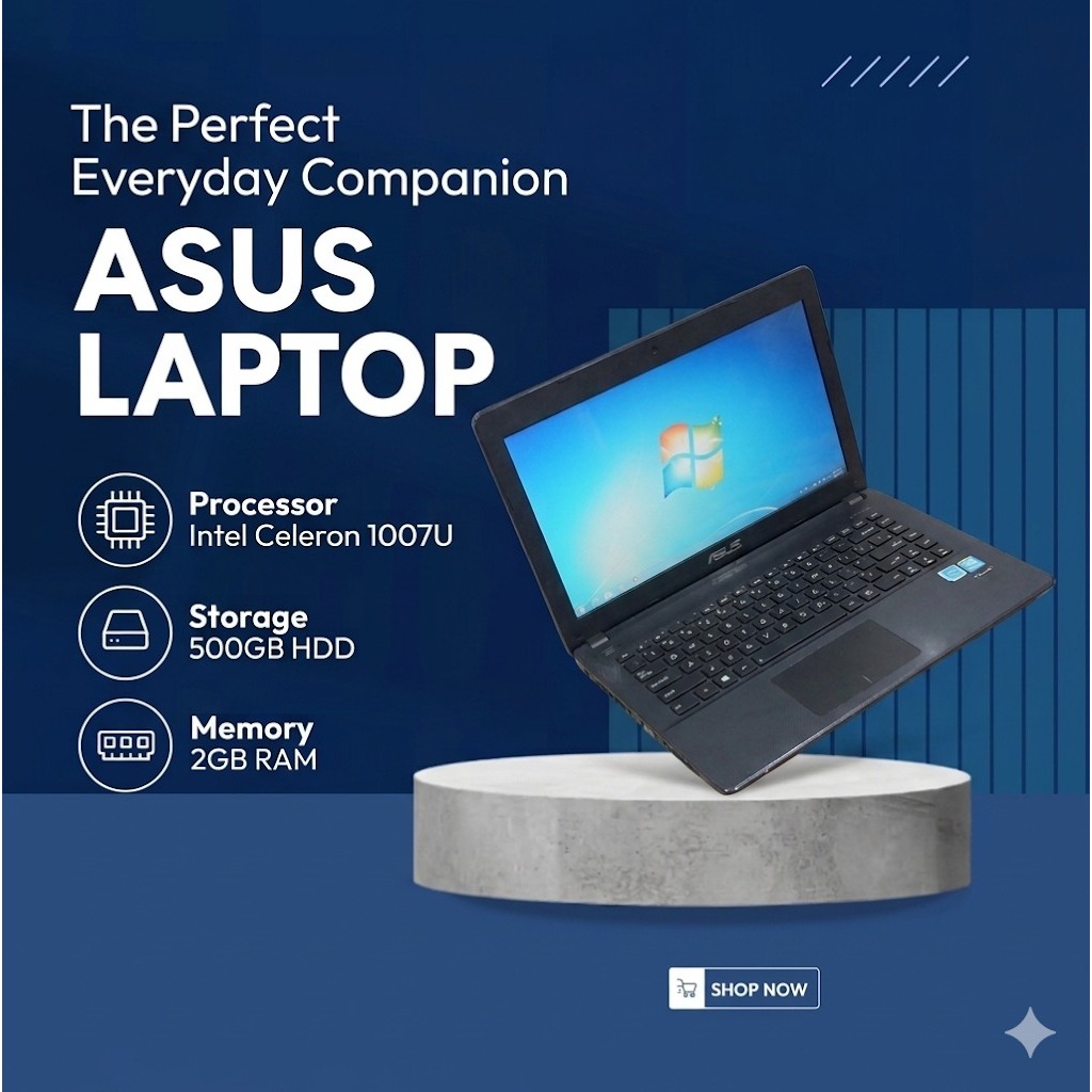 Laptop Asus X451CA Intel Celeron 1007U Ram 2GB HDD 500GB Normal Siap Pakai - Laptop Murah - Laptop M