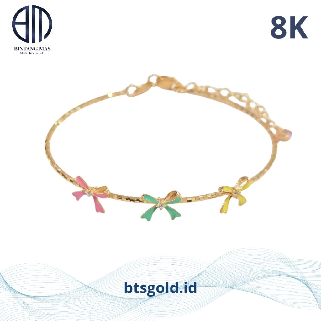 Gelang Emas Bangle Pita  | 8K