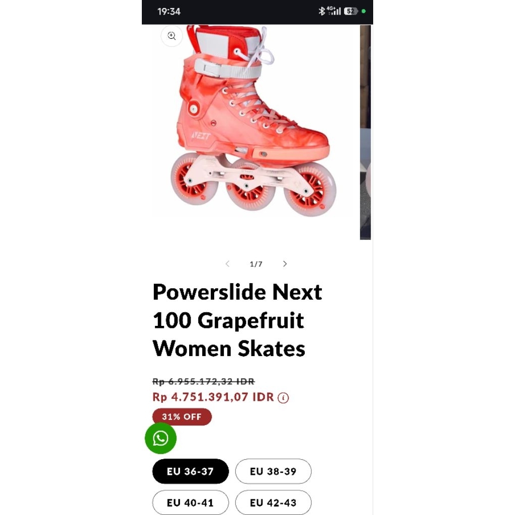 Powerslide Next 100 Grapefruit