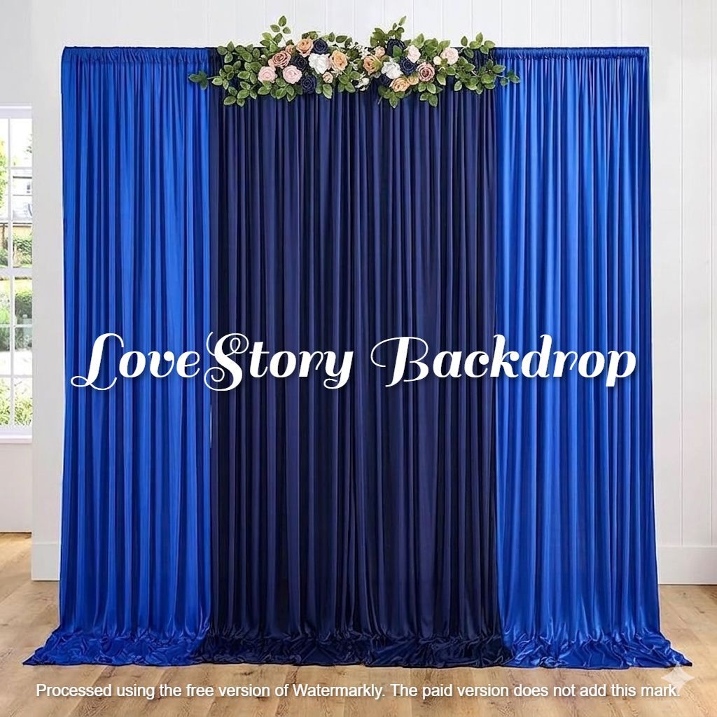 Backdrop Pesta Kain Kilap 250x100cm – Background Dekorasi Wedding Lamaran Ulang Tahun Hajatan Elegan