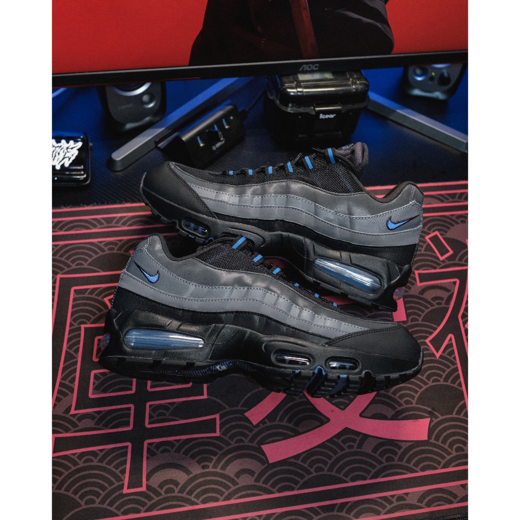 Nike AIRMAX 95 Big Bubble Black & Blue (Bukan Nike P6000, Nike TN, Asics Gel Kayano, New Balance 190