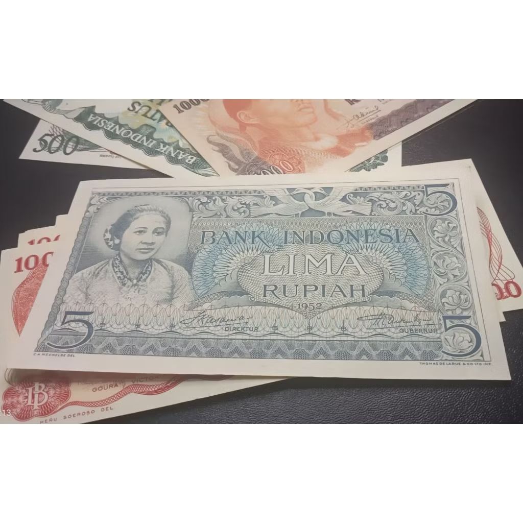 Uang Kuno 5 Rupiah Kartini Th.1952 Gress