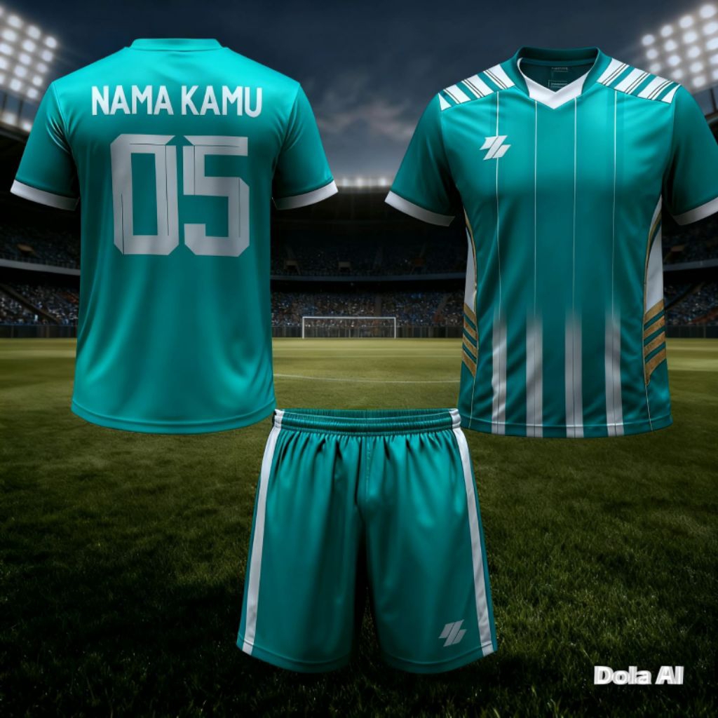 FREE NAMA NOMOR Kaos Bola Jersey Futsal Voli Dewasa