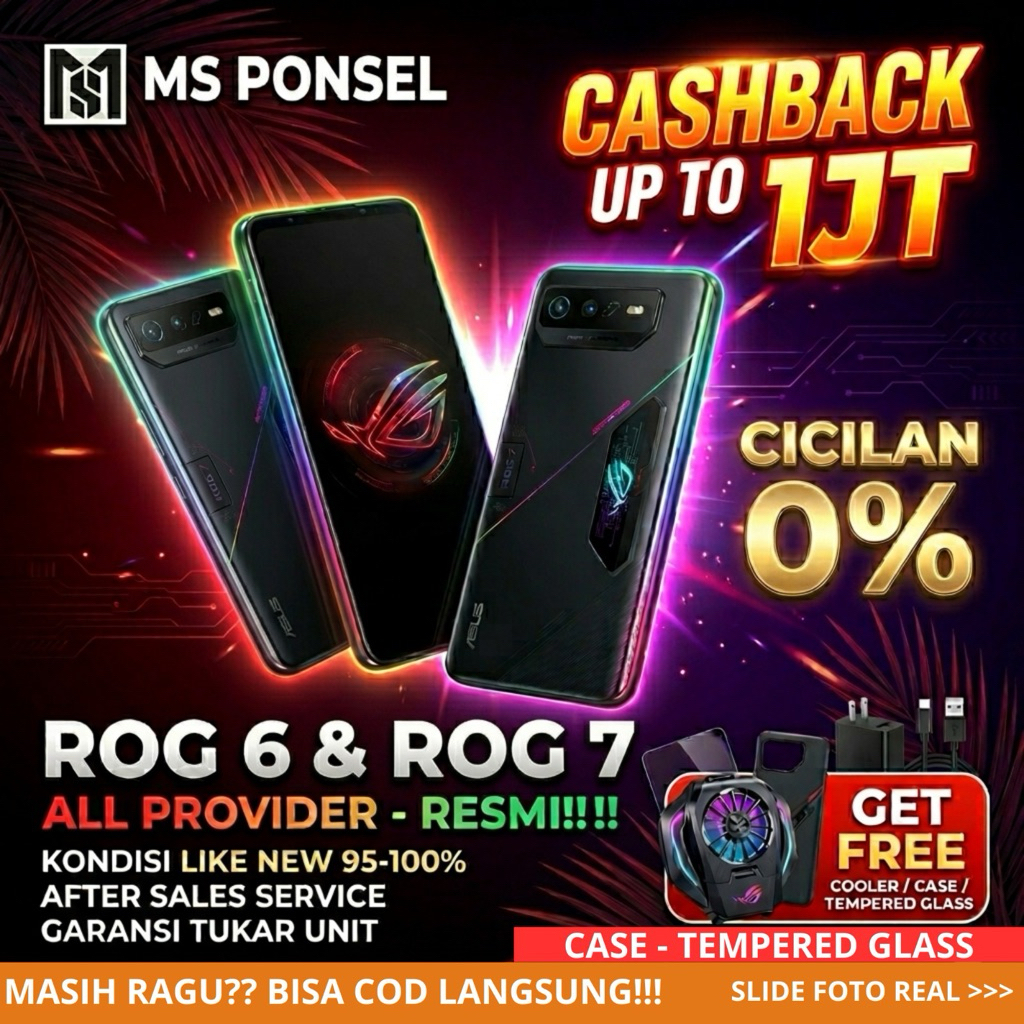 Asus ROG PHONE 7 5G 12GB/256GB | ROG Phone Series 6 8/256 | SECOND RESMI