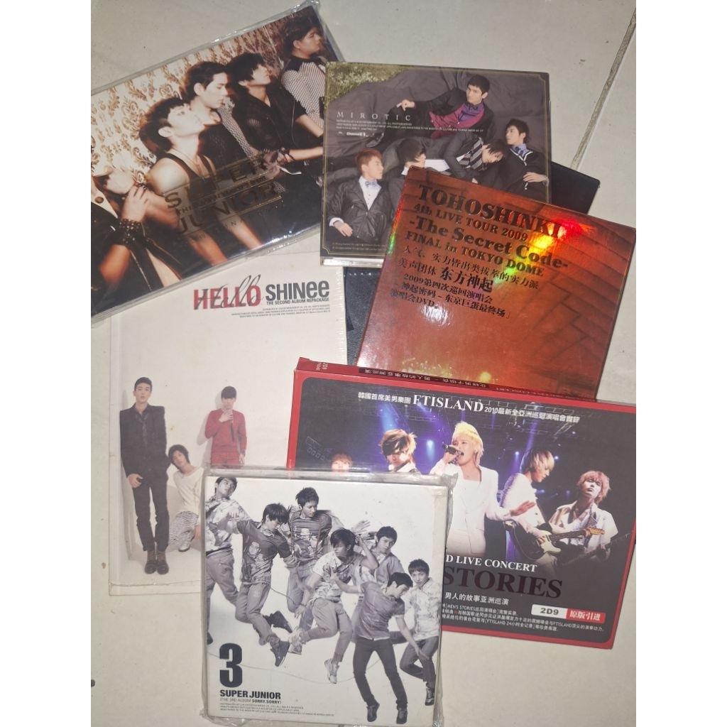 Preloved Album CD/DVD Original TVXQ, DBSK, SUPER JUNIOR, SHINee, TOHOSHINKI, FT ISLAND