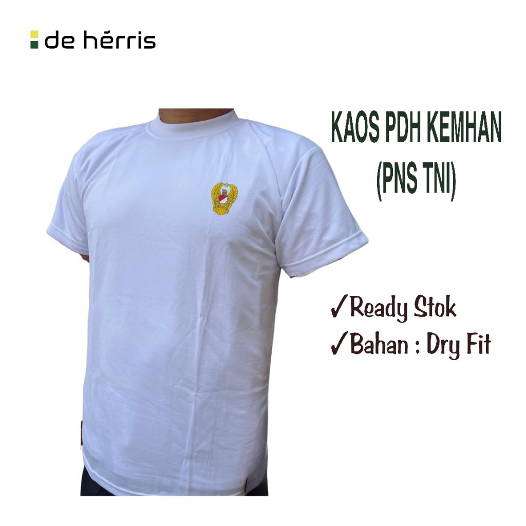 Kaos PDH Kemhan / Kaos Putih PNS TNI