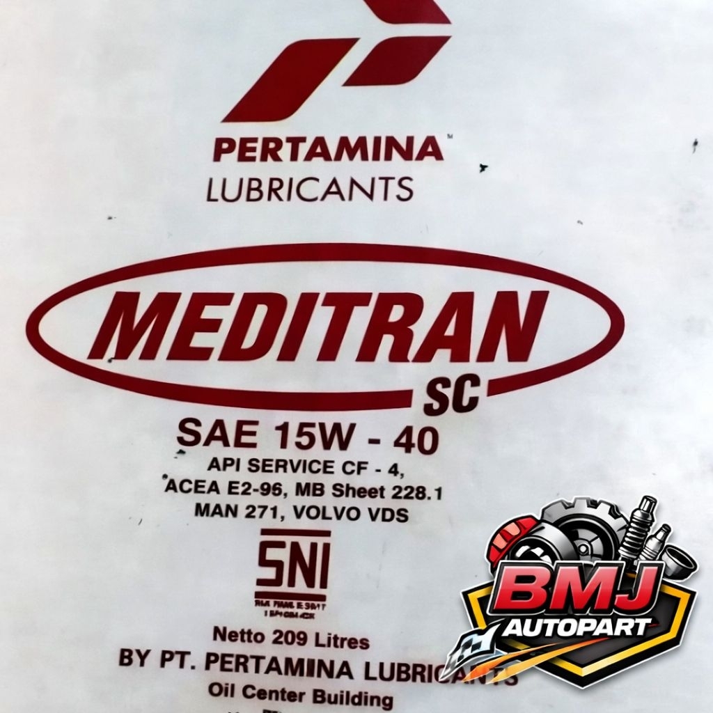 OLI DRUM MEDITRAN SC SAE 15W-40 isi 209 liter /MOHON BACA DESKRIPSI
