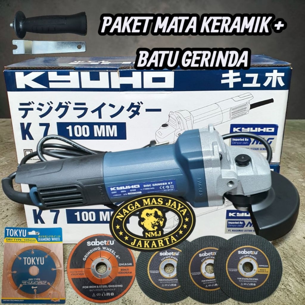 MESIN GERINDA TANGAN KYUHO K 7 / MESIN GERINDA GURINDA TANGAN 4 INCH KYUHO K7
