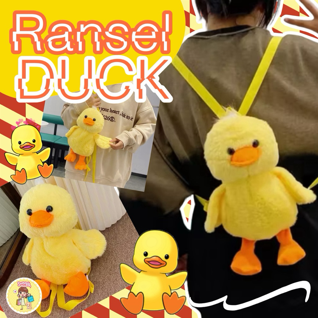 Tas Boneka/Ransel Boneka/Ransel Duck/Tas Bebek/Tas Ransel Boneka Lucu/Tas Selempang Korea Import/Kad