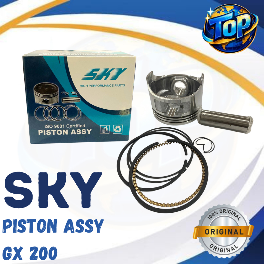 Piston Assy GX200 SKY Original Set / Piston Set GX 200 Mesin Potong Rumput Gendong Sparepart 2 Tak K
