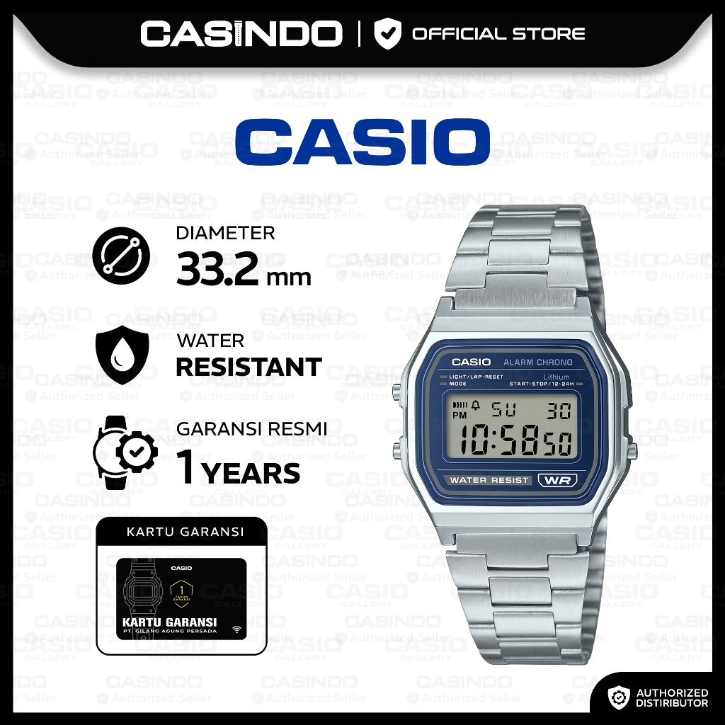 Jam Tangan Unisex Casio A158WEA-2DF Vintage Digital